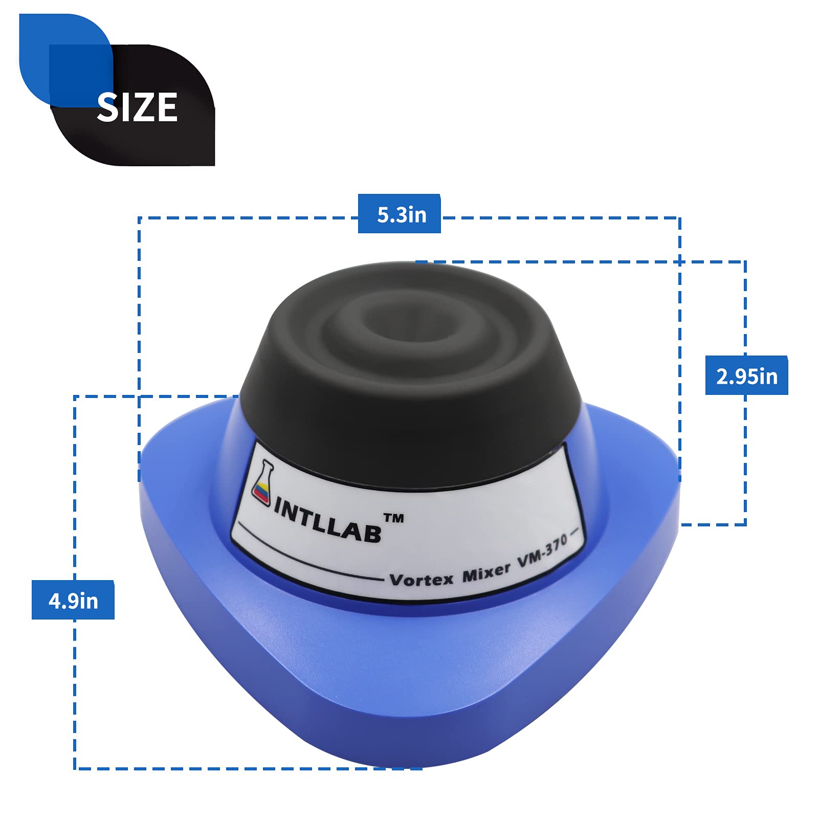 INTLLAB Lab Vortex Mixer,Mini Vortex Mixer Touch Function 2800rpm Lab