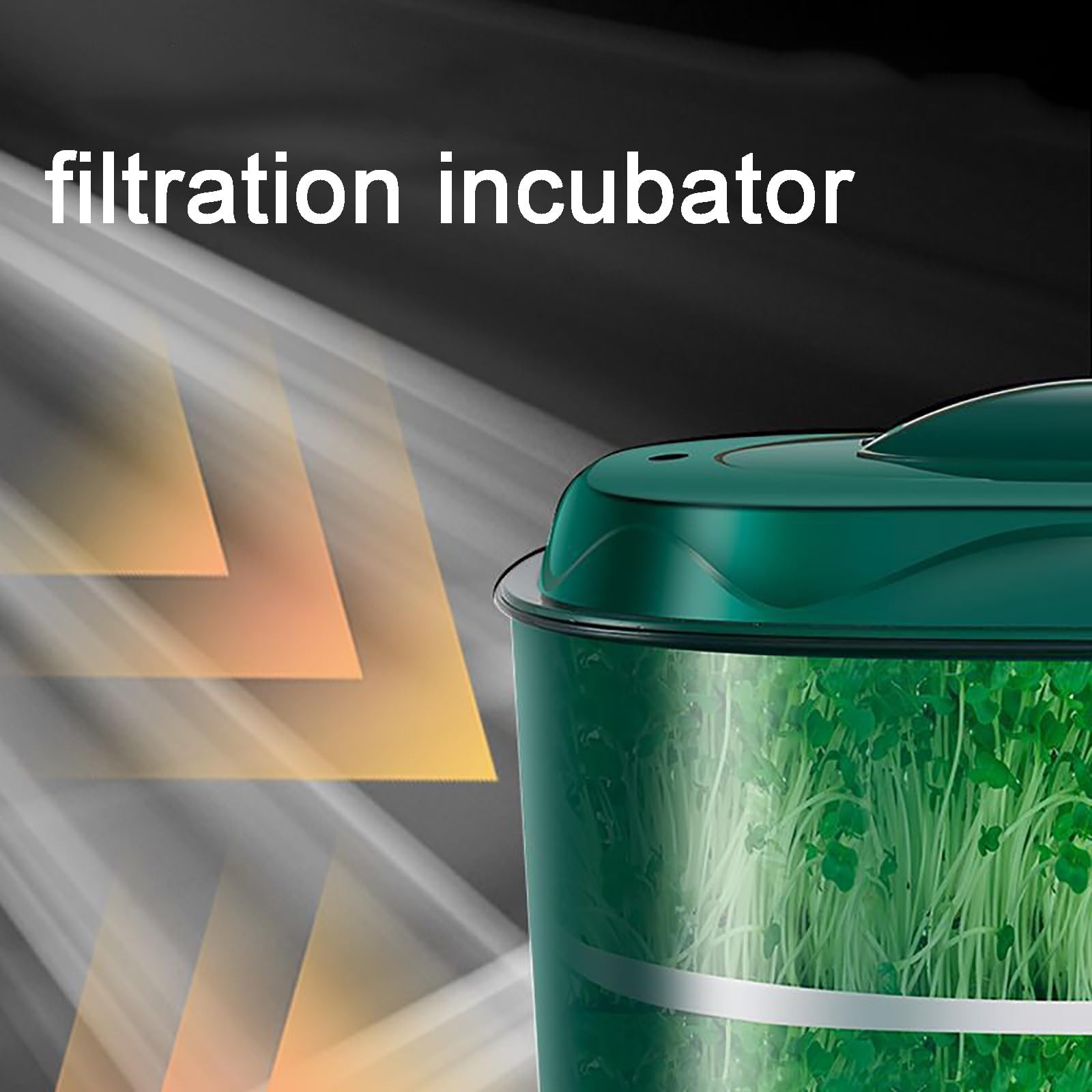 Germinateur de graines intelligent avec arrosage automatique à 360°, 2 couches, kit de culture multifonctionnel pour haricots et germes, modes réglables
