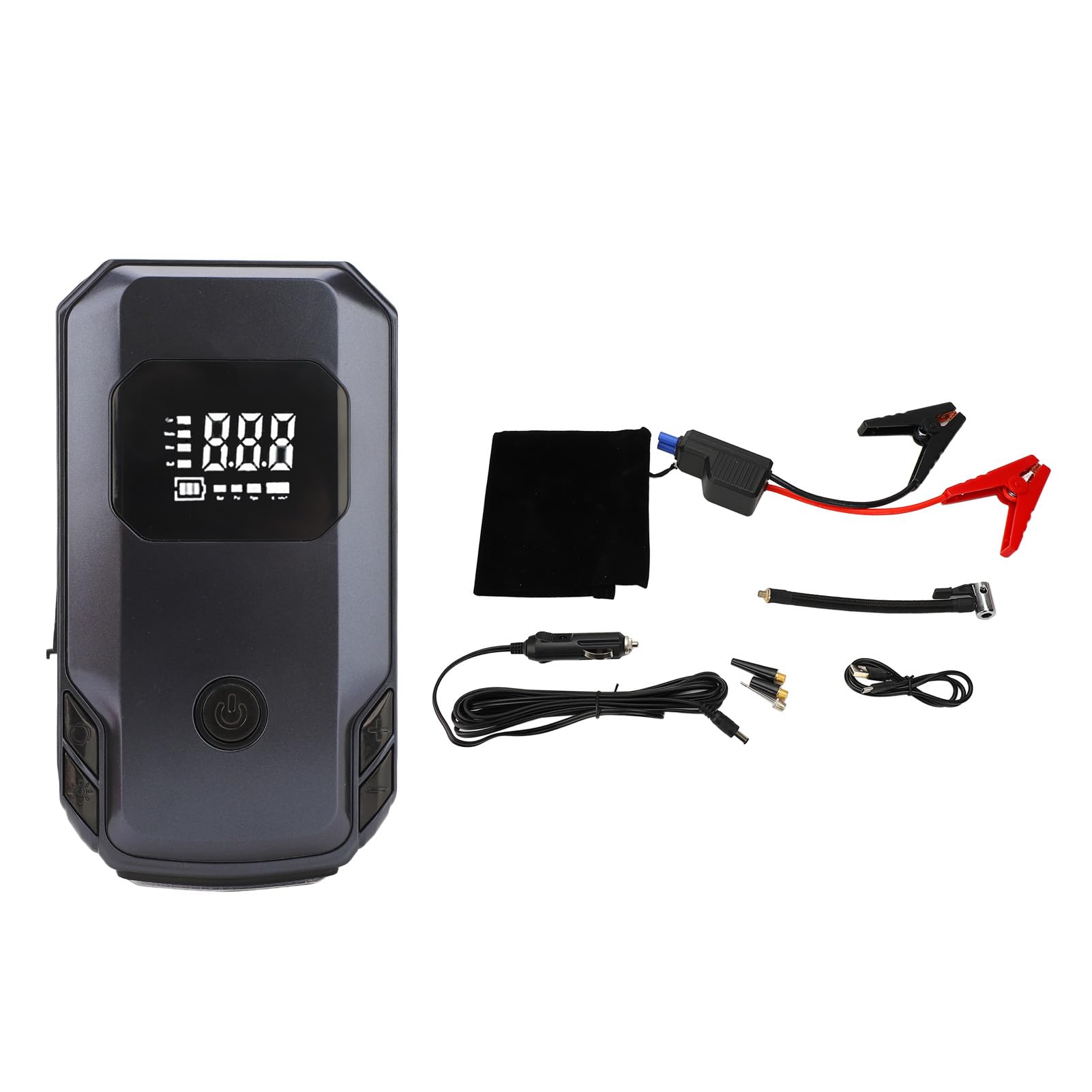 FLEXMAN Avviatore di Emergenza Portatile per Auto, Avviatore di Emergenza Multifunzionale da 12 V, Batteria Booster Pack da 90 W 150 PSI per Attività All'Aperto Ed Emergenze