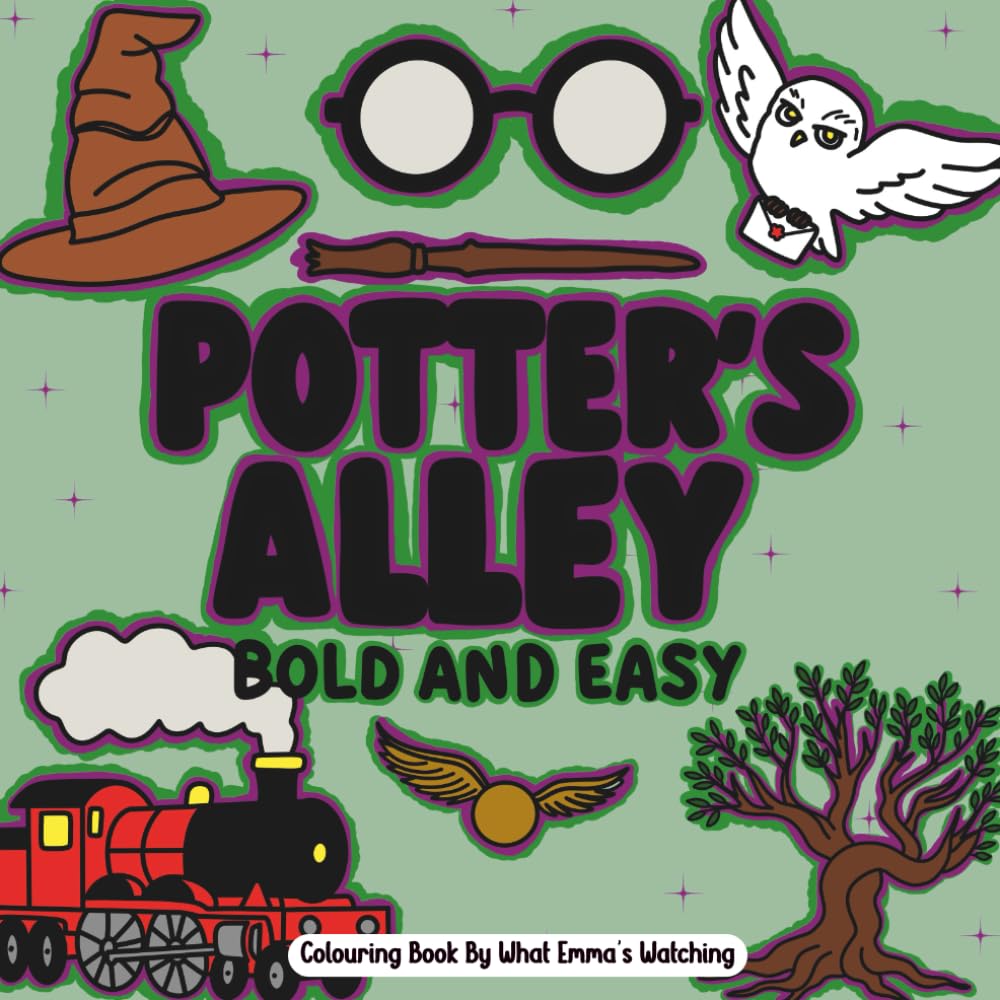 Potters Alley Bold And Easy Colouring Book: What Emma's Watching (Colouring Detail Practice Books)