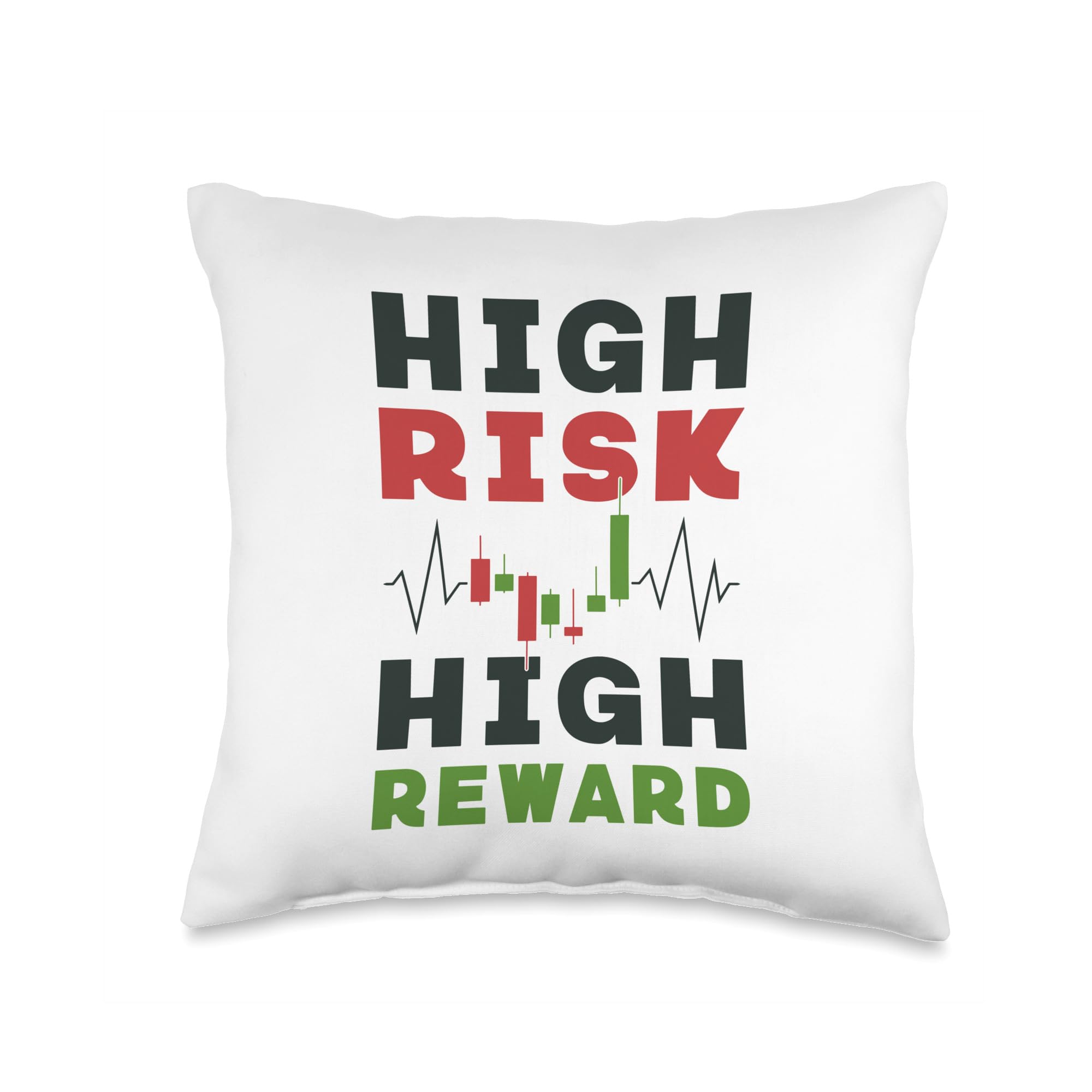 Amazon.com: High Risk High Reward - Crypto Trader Heartbeat Pulse Line  Throw Pillow : Home & Kitchen