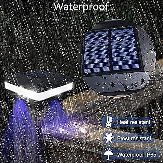 Sumaote Solar Post Cap Light, Outdoor Waterproof LED Solar Post Light Fits 4x4 5x5 6x6 Wooden Posts Fence Lights Platform Garden Patio Deck 6000K White Lighting, Black Shell, 1 Pack