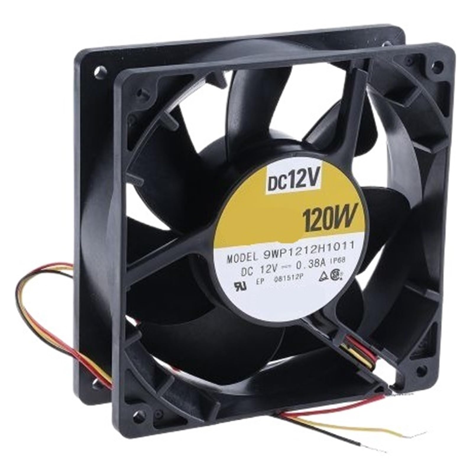 Lzikkgki One Color 9Wp1212h1011 12Vdc Fan 120X120x38mm 4.56W 3Wire 2600Rpm
