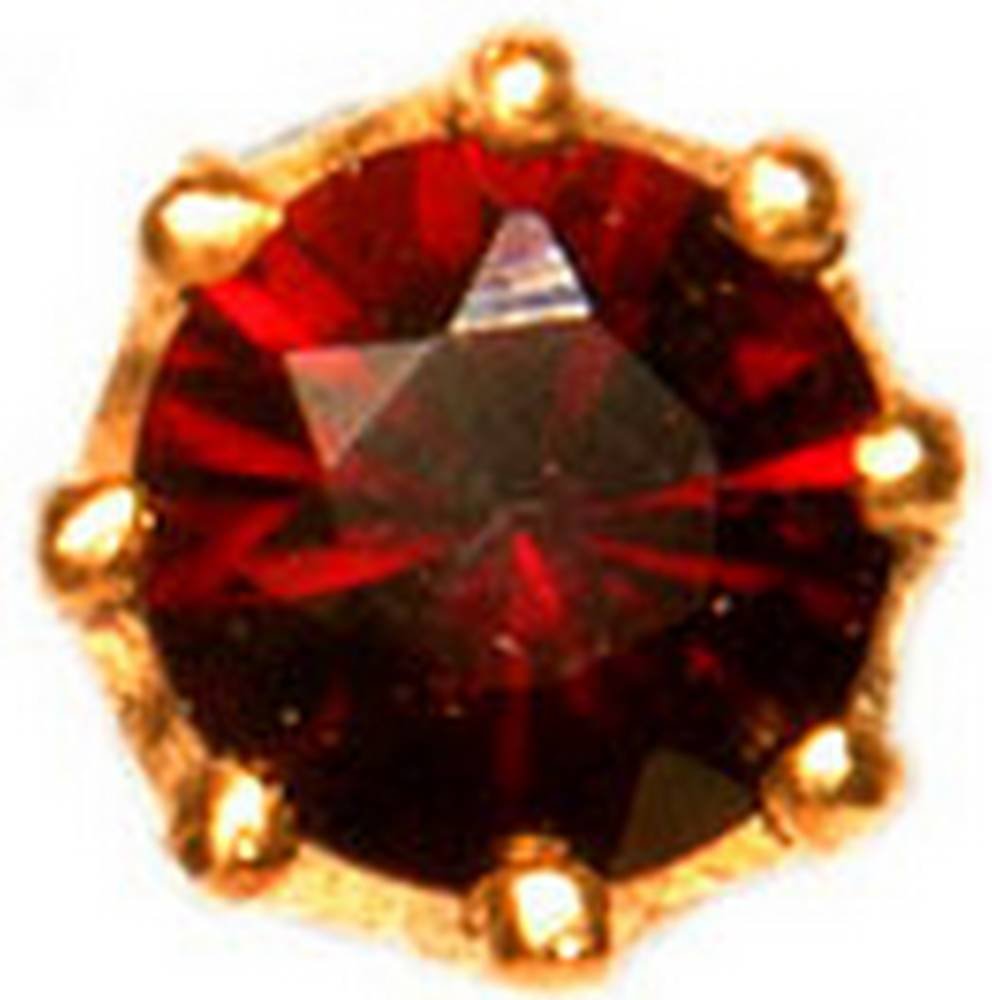 David Van Hagen Mens Garnet 9ct Tie Tac - Red