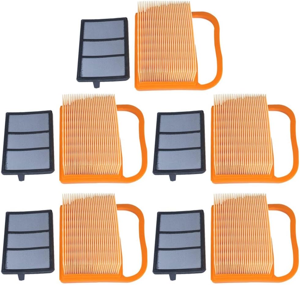 Panari TS410 TS420 Air Filter (Pack of 5) Air Filter + Pre Cleaner for TS410 TS420 TS410Z TS420Z Concrete Cut Off Saw for Stihl Concrete Saw Stihl TS420 Air Filter Parts
