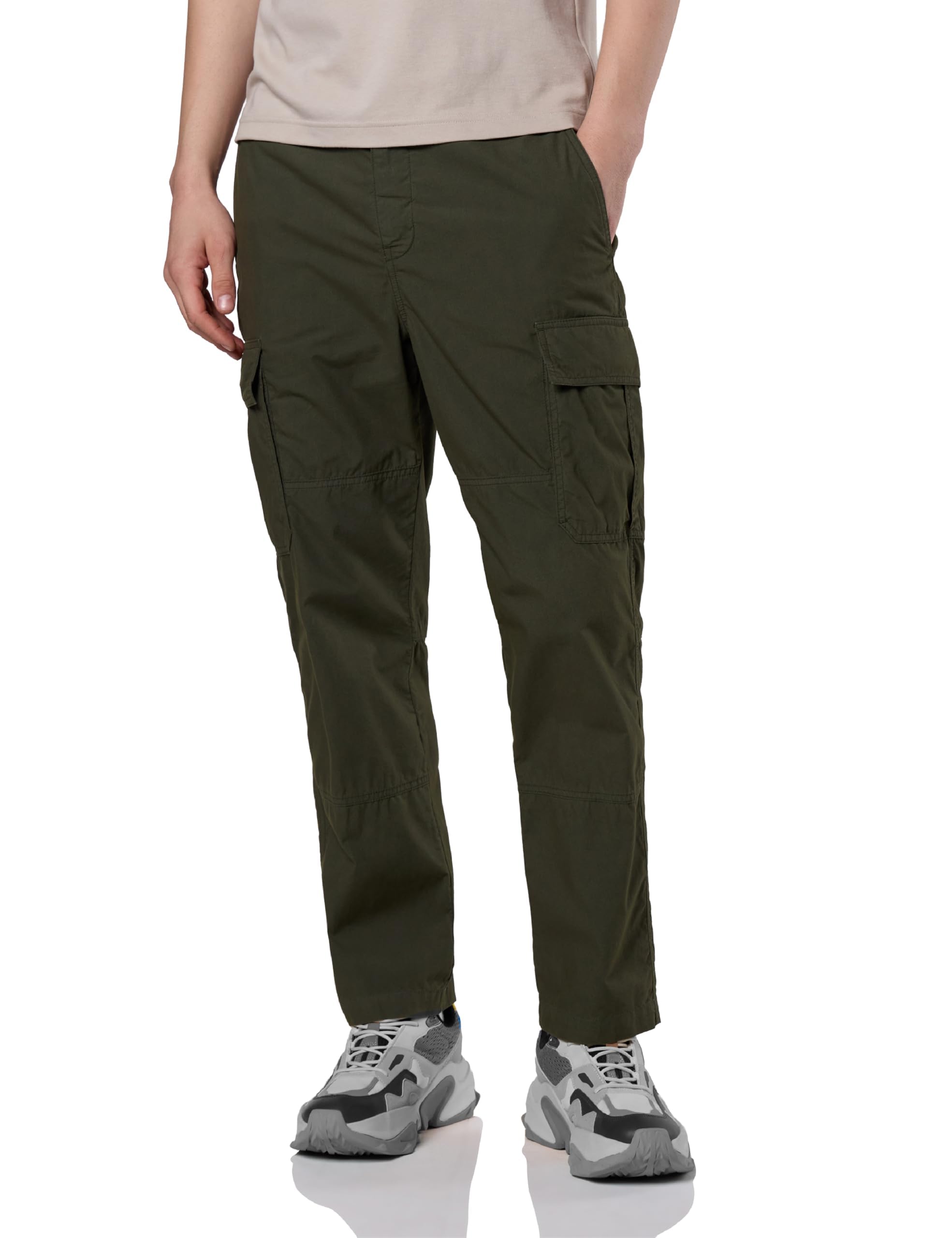 Men Lightweight 100% Cotton Cargo Pants - Relaxed Fit | Casual & Travel Wear | Pure Cotton (Available in Plus Sizes)