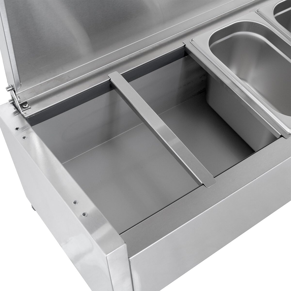 GastroHero Saladette à poser ECO 9 x GN 1/4 | CHR Fournitures de la restauration