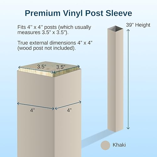 Miniatura 4 de Weatherables Funda para Poste de 4x4 – Cubierta de Poste de Vinilo Premium para Exteriores Resistente a la Intemperie para Durabilidad Duradera