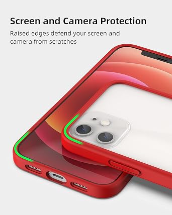 Liquid Silicone Bumper Case for iPhone 12 Mini 5.4 Inch, Red