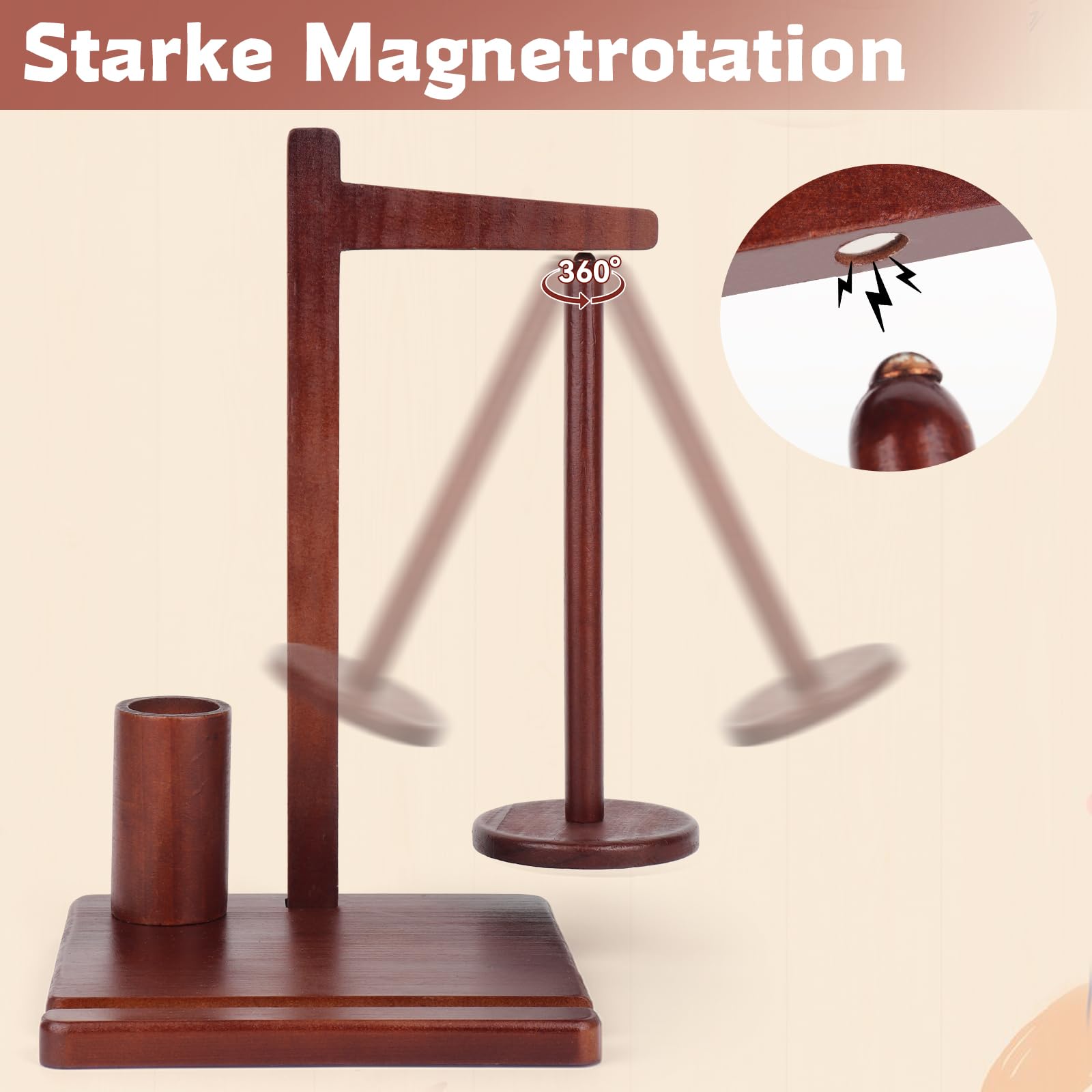 Coopay Garnhalter per l'uncinetto, svolgitore multifunzionale in legno, porta filo per uncinetto, grande porta lana per l'uncinetto e il lavoro a maglia, porta lana magnetico con contenitore e