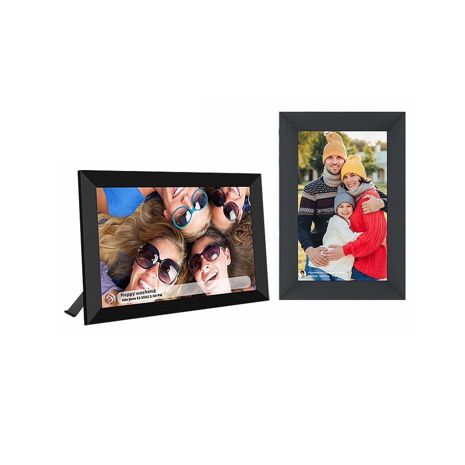 Cadre Photo numérique 10 Pouces, partagez des vidéos et des Photos instantanément par e-Mail ou Application, écran IPS, Configuration sans Effort