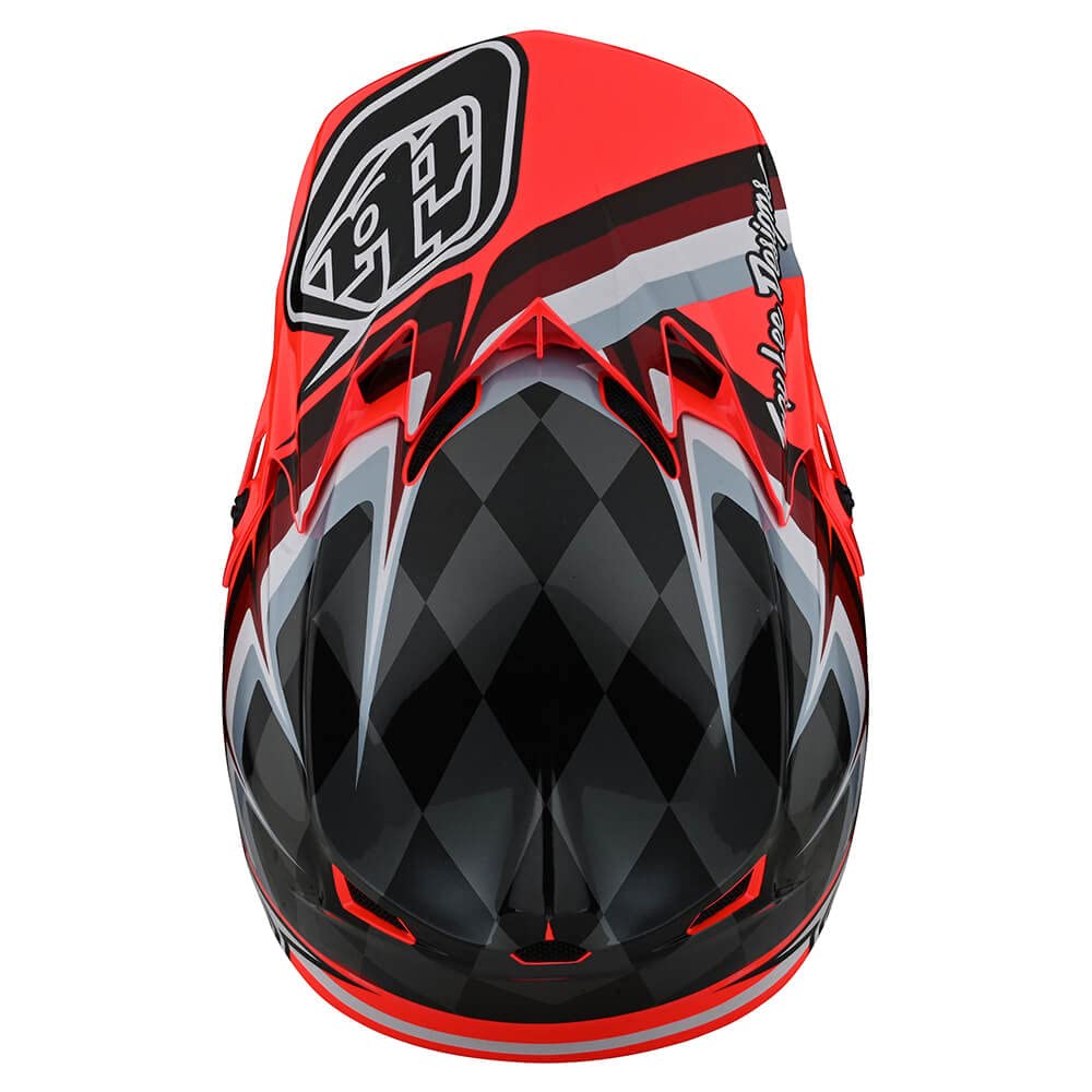 SE4 - Casco para motocross MX Youth SE4 POLYACRYLITE casco de poligilita; Warped GLO RED LG 3