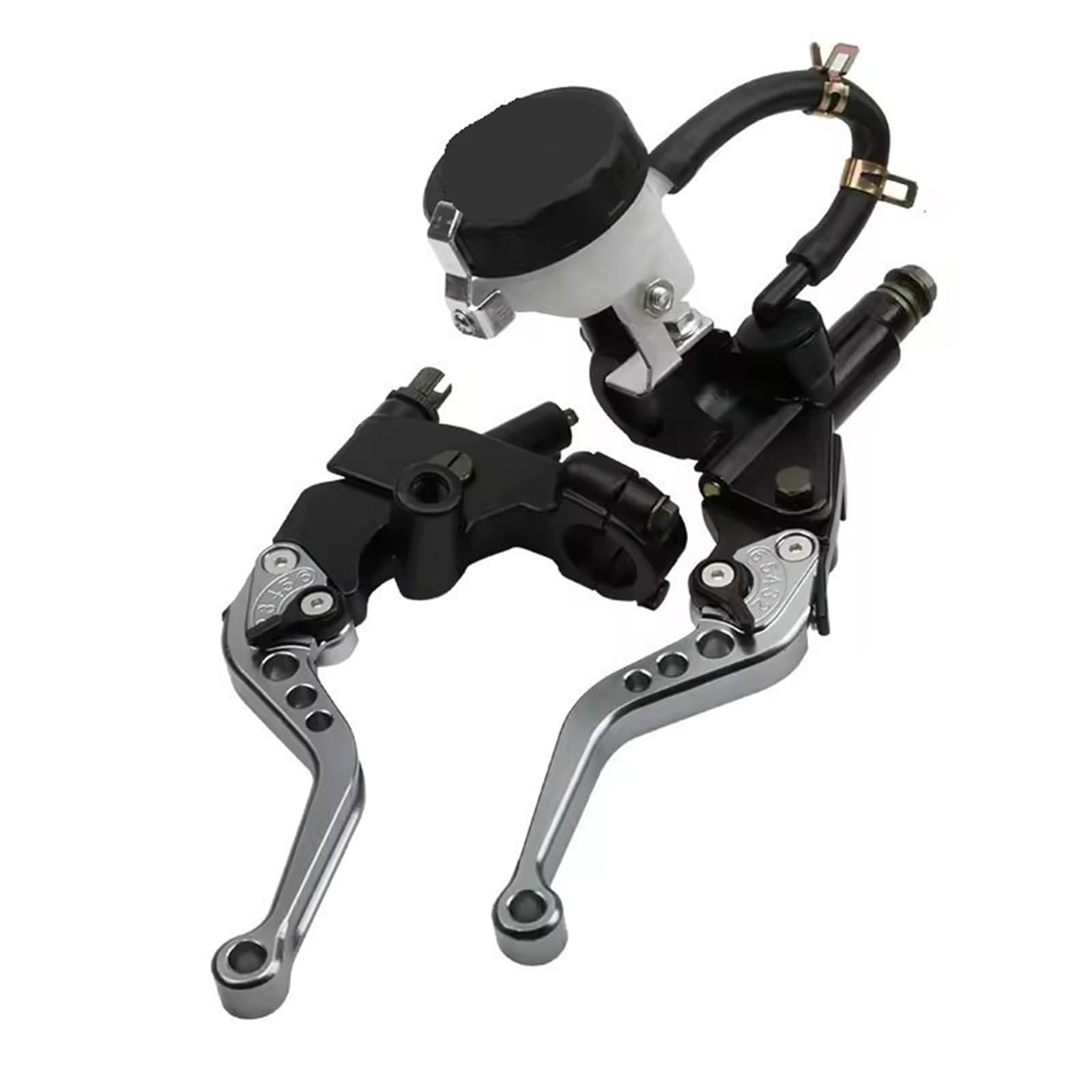 HYDBCNP Motorcycle Modification Brake Pump Universal Semi CNC Six Speed Hydraulic(Silver)