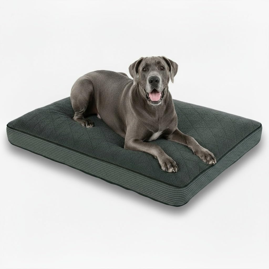MH Home Dog Bed With Removeable Washable Cover, Pet Cat Beds Cushion Mattress, Soft Warm Dog Mat Pad For Dogs (Extra Large 80 x 120 cm, Highland) โ image 1