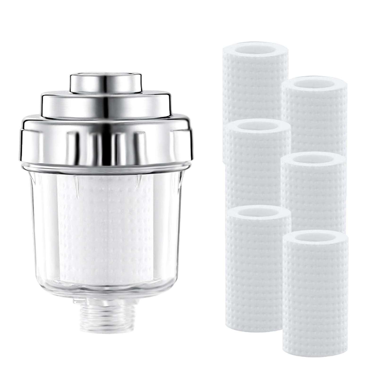 Filtro Per Doccia Con 6 Ricambi - Depuratore Acqua Anticalcare E Cloro - Migliora Pelle E Capelli - Facile Installazione - Foto 8