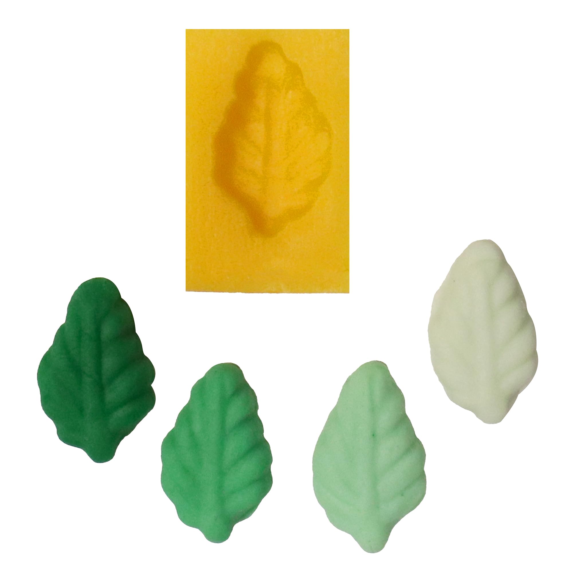Moldes flexibles – Hoja (4 cavidades) – Moldes de queso crema y menta – Candy Melts – Fondant – Caramelos – Moldes de caramelo suave