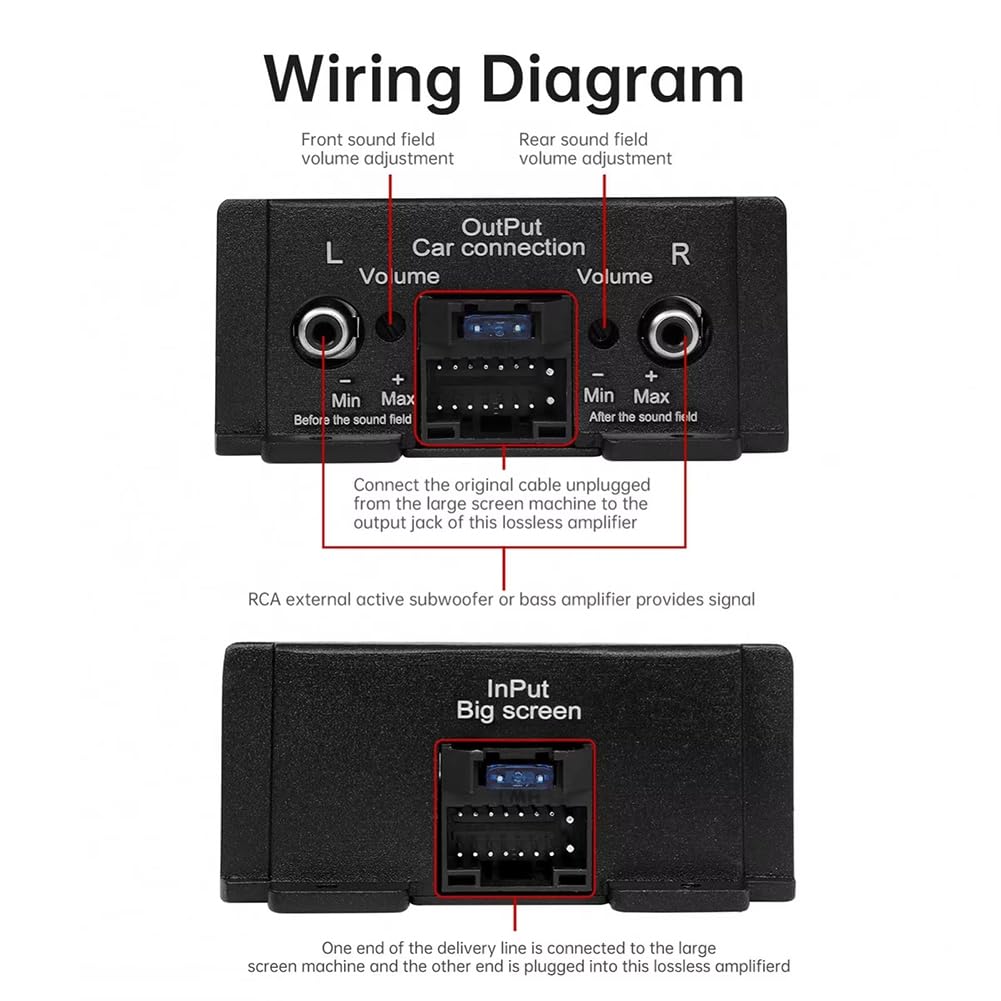 Amplificador de Potencia de Audio de 4 Canales, 12 V, 80 W X 4, Clase A/B, Procesador de Sonido Digital para Reproductor de Coche Android.