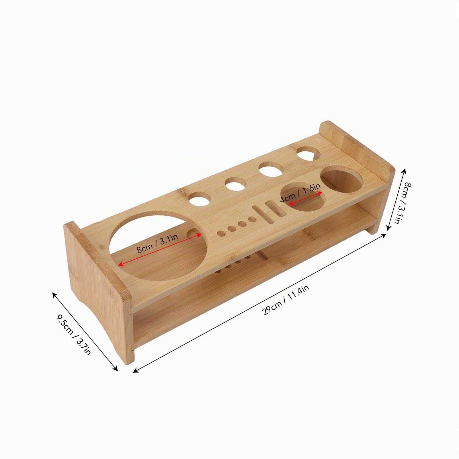 Supporto per Kit da Barista, Set di Shaker per Cocktail in Legno di bambù Supporto per Riporre gli Attrezzi da Barista Set di Accessori per Miscelatore per Bevande Set Espositore