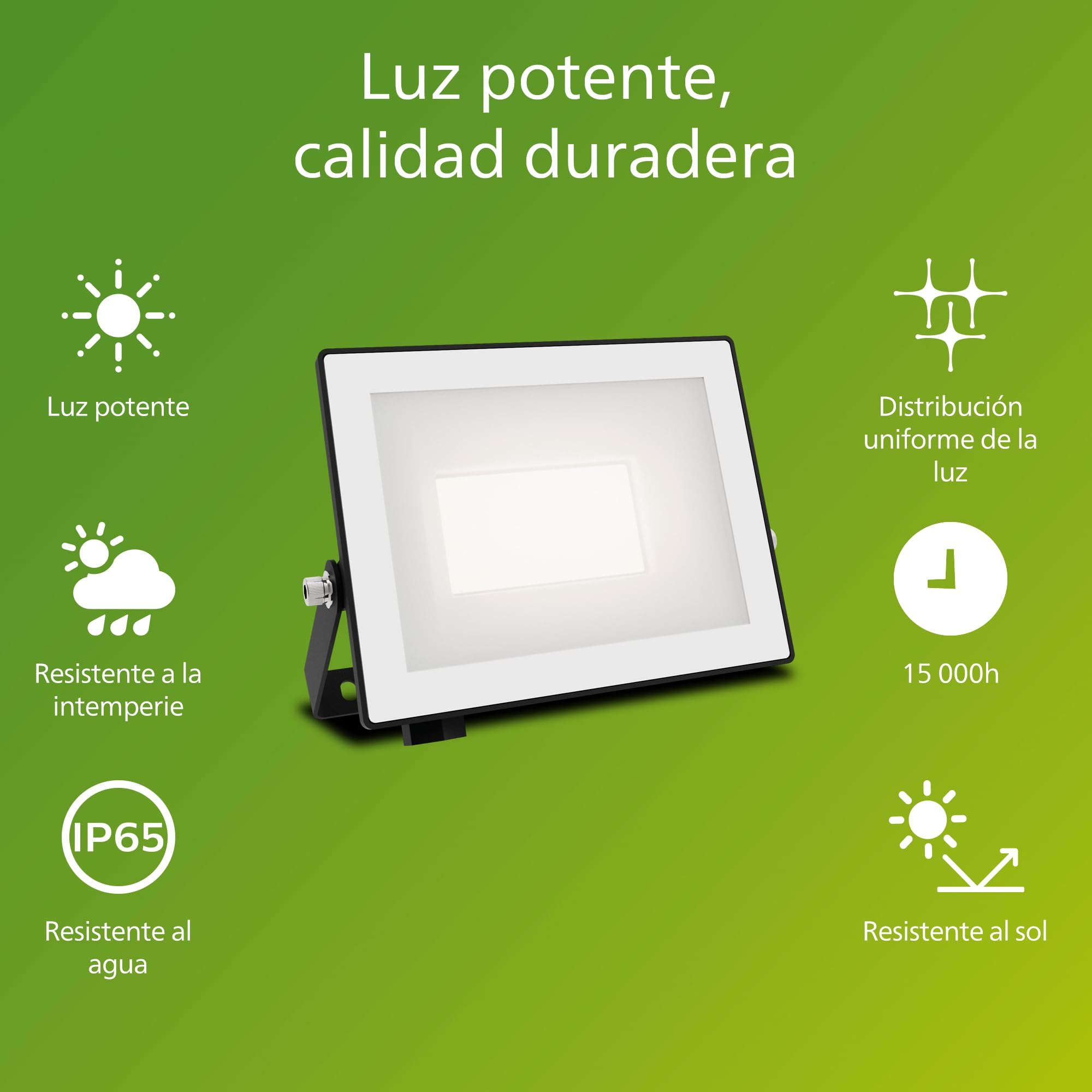 Philips Lois Foco de Exterior, 20 W, 3000 K, Negro