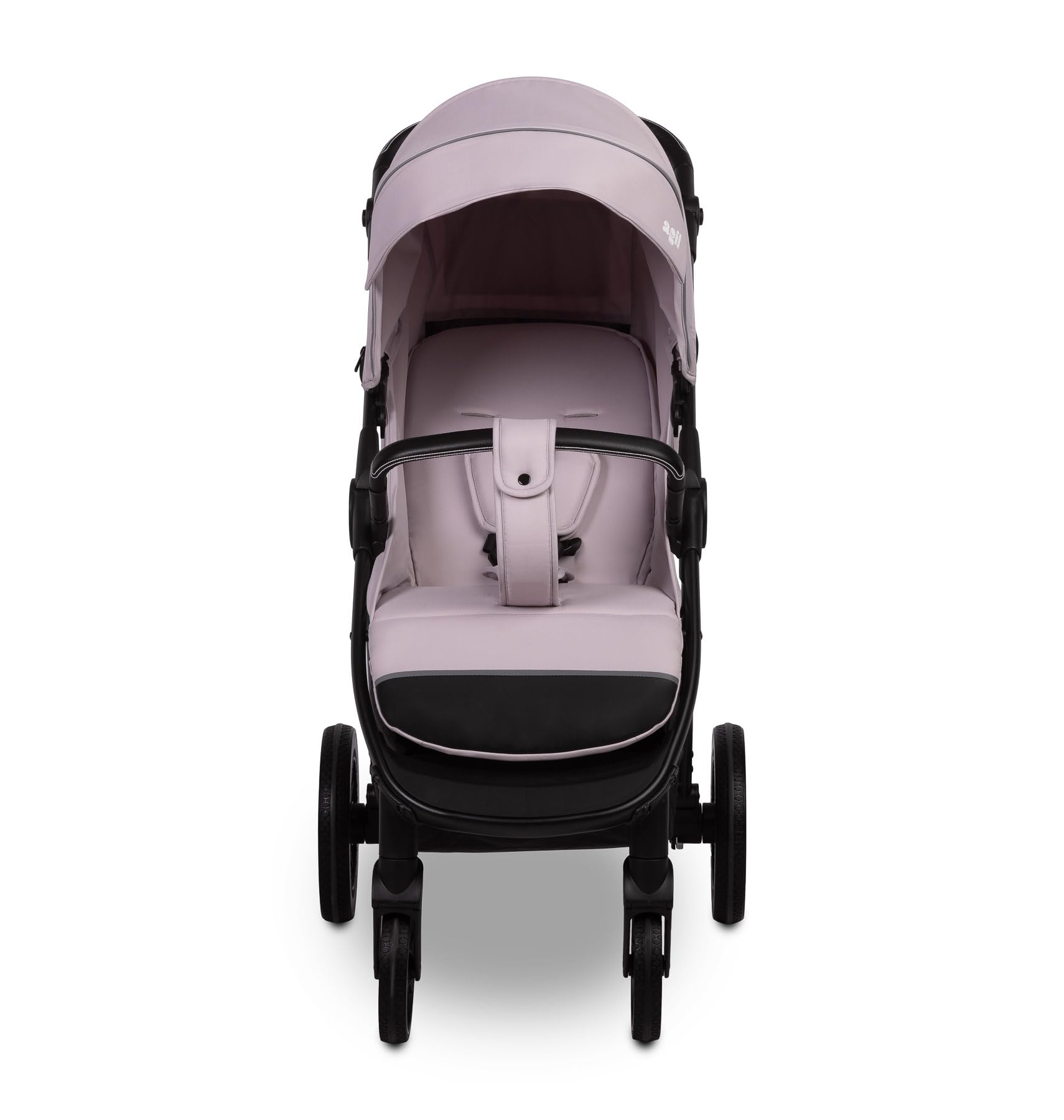 CARETERO - Poussette Agil – Légère avec Dossier Inclinable, Canopy et Panier de Rangement – avec Harnais de Sécurité, Poignée Réglable et Habillage Pluie – Pour tout-petits – Couleur Fumé