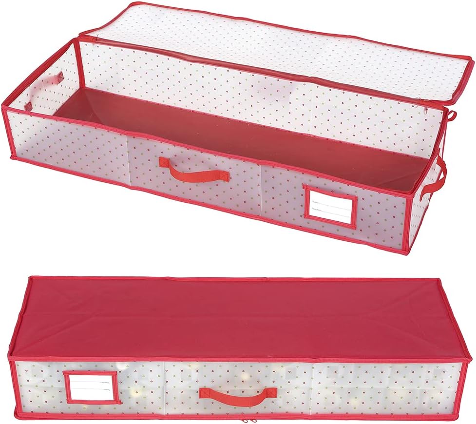 Sattiyrch Plastic Christmas Ornament Storage Box with Trays,Customizable Dividers, Dust-Proof Durable Ornament Organizer Holder,Christmas Storage Containers,Holds 96 x 3 Ornaments - Image 5