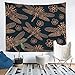 Tapiz de Pared con de libélula, Color Naranja,Insectos voladores, Tapiz de Animales,Colgar en la Pared, Bonito Arte de Pared,Extragrande 152 x 238 cm