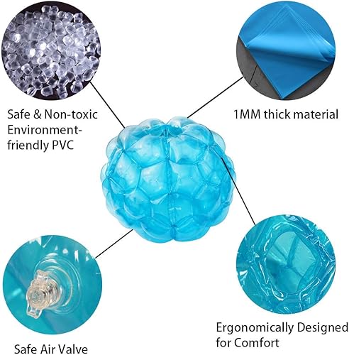 Miniatura 4 de SUNSHINEMALL 2 bolas de sumo para adultos, bolas de sumo inflables para el cuerpo, juguetes de vinilo de PVC resistente, para niños y adultos, juego