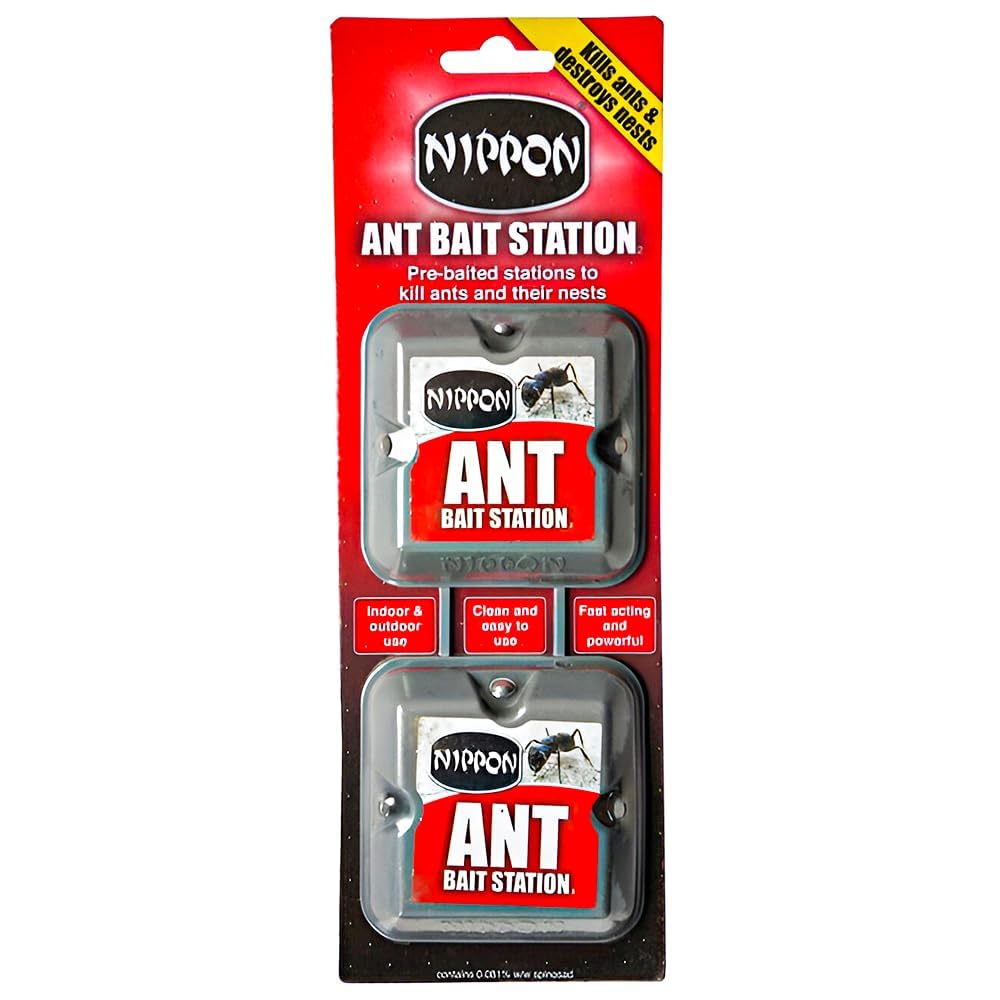 Ant Bait Station Twin Pack - Ant Nest Killer Bait Station Pest Controler Indoor & Outdoor Use for Home & Garden, Fast-Acting, Destroys Ants and their Nests (1)