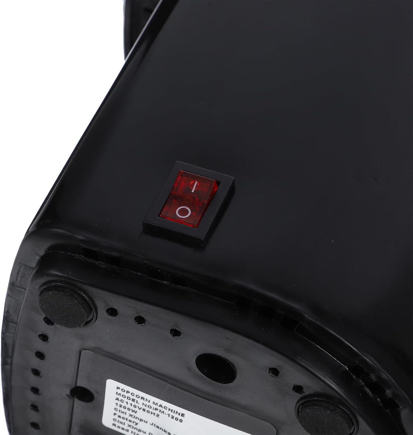 Hot Air Popcorn Machine 110v Electric Automatic Kernel Corn Maker Nonstick Kettle Black for Home Movie Party Snack Maker with Scoop