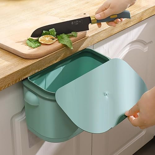 Miniatura 9 de VALINK Contenedor de compostaje de cocina para encimera o debajo del fregadero, contenedor de plástico para encimera de compostaje con tapa para
