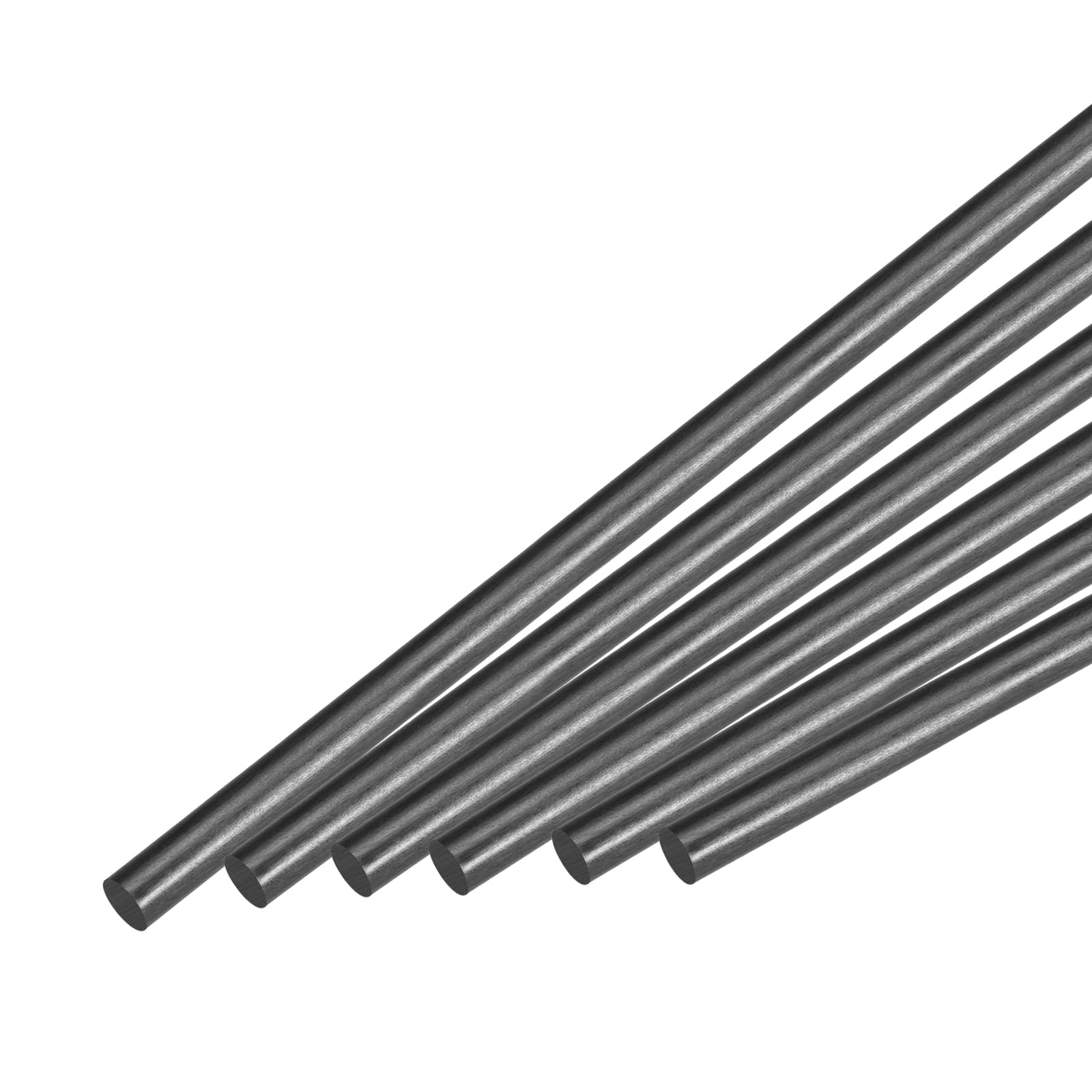 QUARKZMAN Asta in Fibre di Carbonio, 6mm x 420mm per Auto RC Aeroplano Strumento Fai da Te Tubo Ala Quadricottero, Confezione da 6