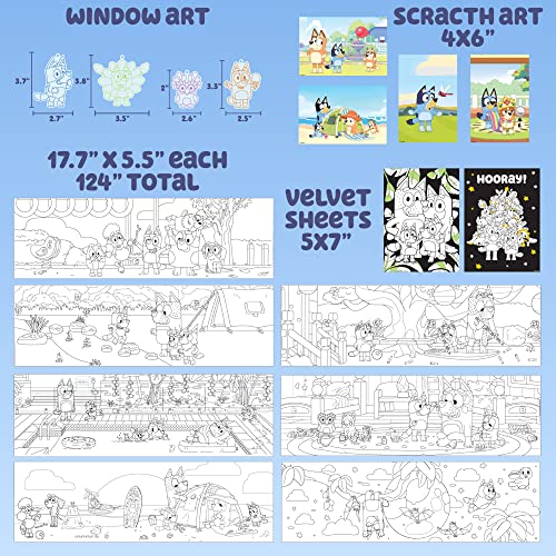 Bluey Ultimate Activity Backpack, Create Your Own Suncatchers & Reveal Surprise Scenes, Perfect For Travel, Road Trip Toy, Or Toddler Gift Bluey Birthday Party, Great Activity Set For Kids 3, 4, 5, 6 #TOP5