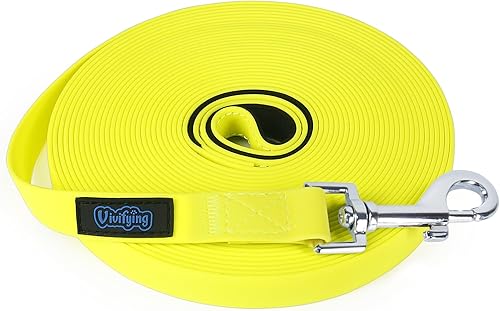 Miniatura 9 de Vivifying Correa larga impermeable para perros, correa de entrenamiento para perros de 20 pies para exteriores, correa larga de PVC duradera con