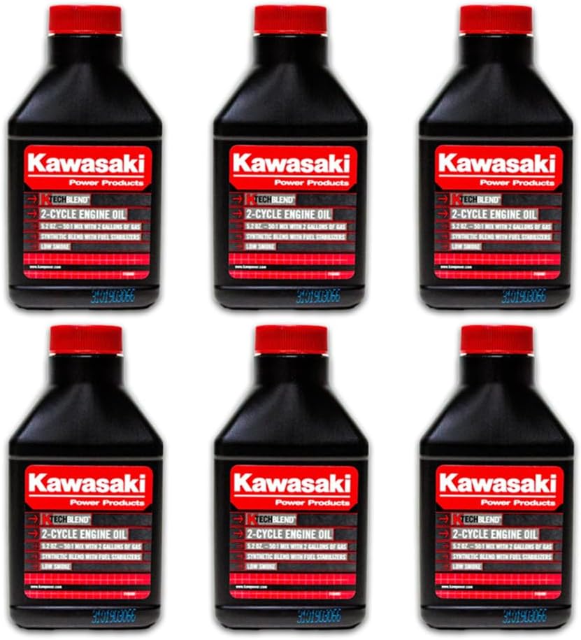 Kawasaki Engines 99969-6083 Pack of 6 K-Tech 2-Cycle Motor Oil 5.2oz 2 Gallon Mix