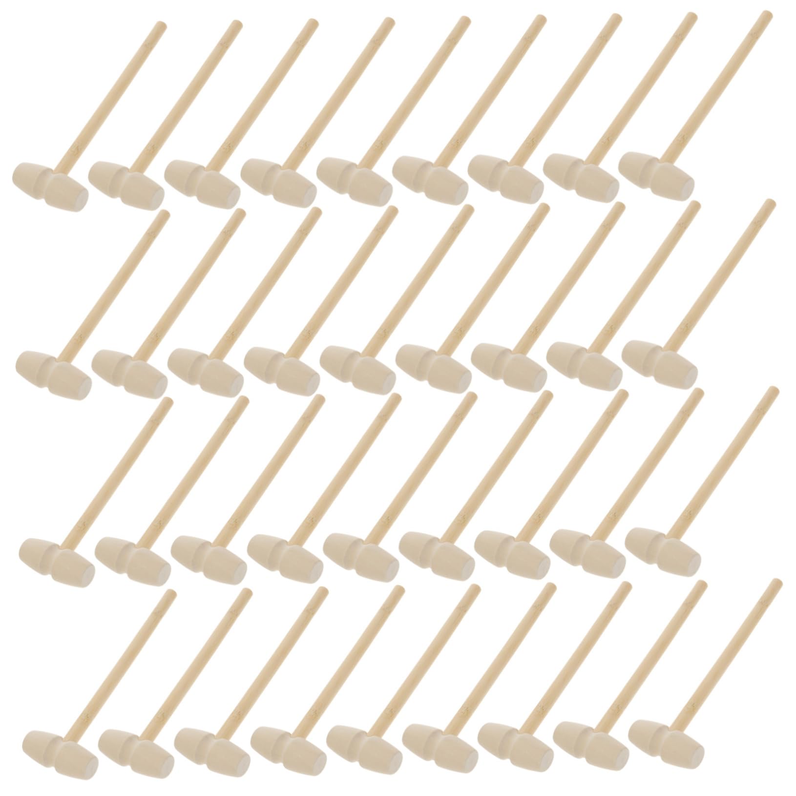 FELTECHELECTR 36Pcs Wooden Hammers Safe Mallets for Early Development Parent Interaction Fun Plaything for Birthday Present for Boys