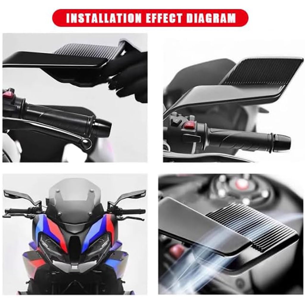 Specchietti Moto per BMW S1000XR 2020 2021 2022 2023 2024 2025 2026, Aerodinamici in Alluminio 360°Ruotabile Specchietto Retrovisore Moto Ultra Grandangolare