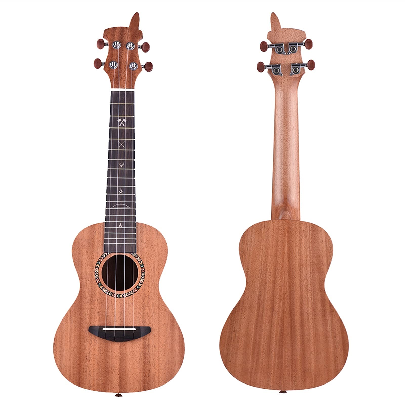 Ukulele koncertowe Początkujący Ukulele 21" zestaw Ukulele Akustyczny Ukulele Drewniany Sopranowy Ukelele Mahoń Drewna Węgla Struny Z Wyściełaną Torba Przenośna Struny Pasek Tuner