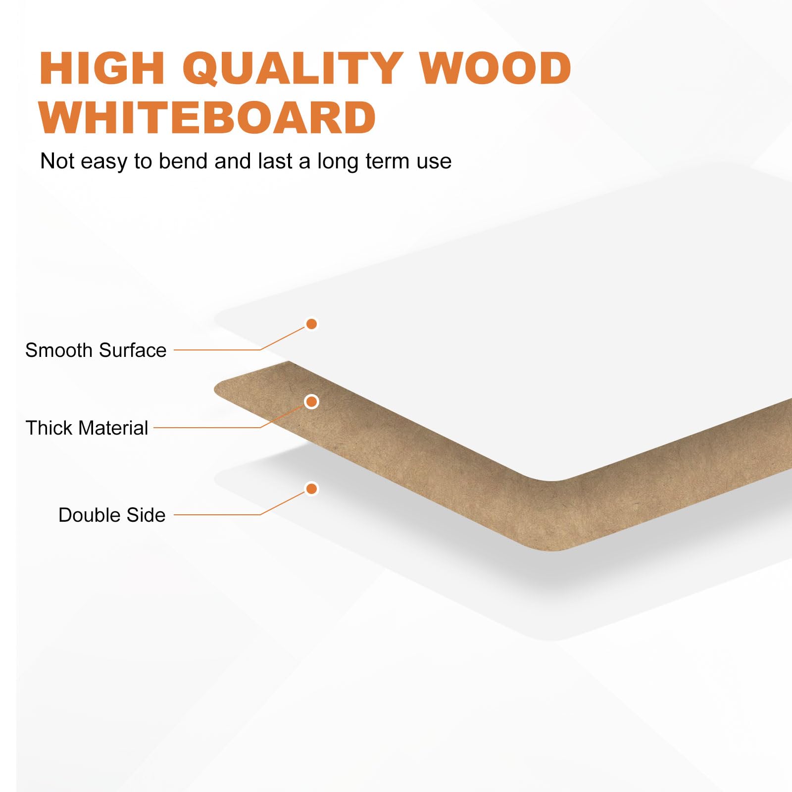 DAJAVE 15 Pcs Small Whiteboard A4 Mini Whiteboard and Pen Dry Erase White Board Double Side White Boards for Students Teachers Classrooms Homes and Offices - Image 3