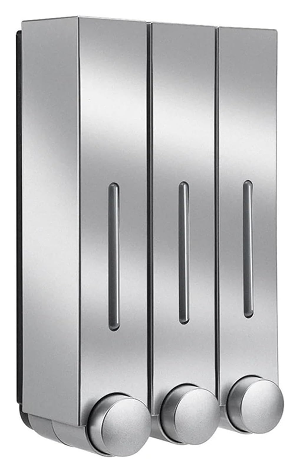 Dispenser per sapone, Dispenser Sapone Bagno a Parete Manuale Doppio Liquido ABS Multicolor(Silver)