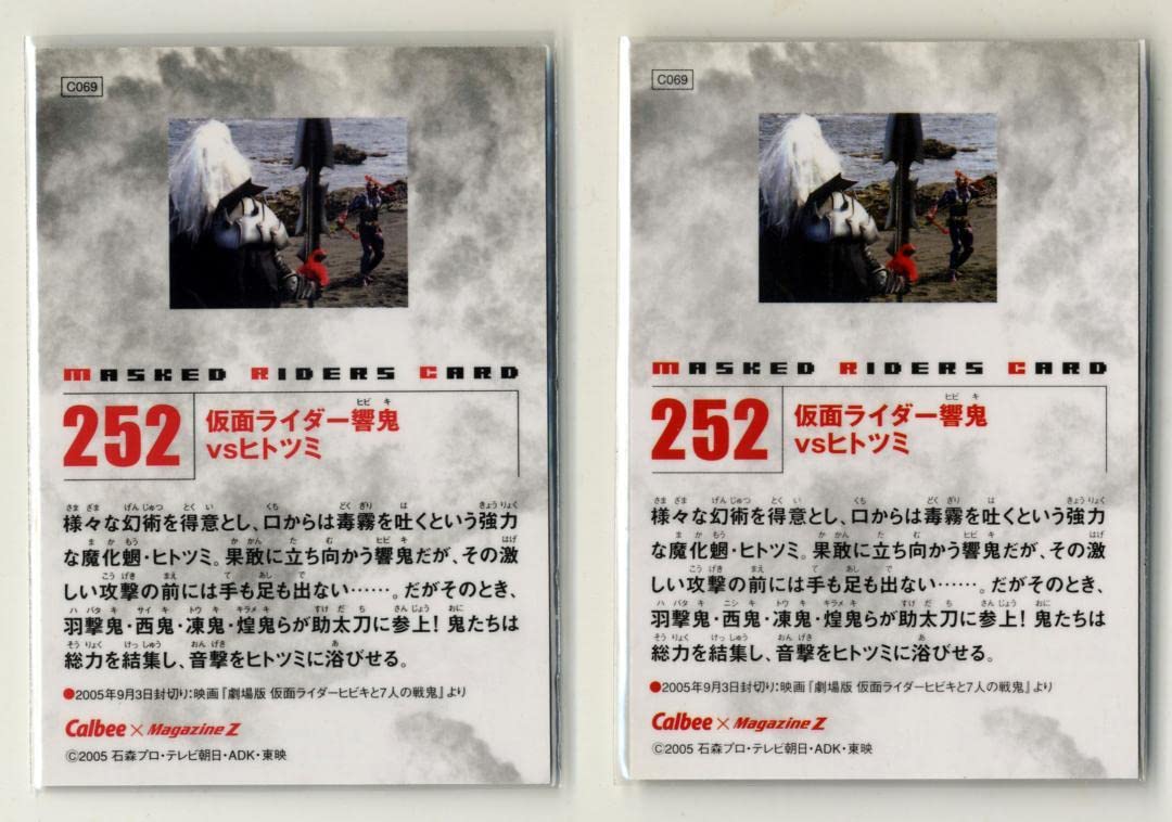 Amazon.co.jp: カルビー 仮面ライダーチップスR 252番エラー版＆252番