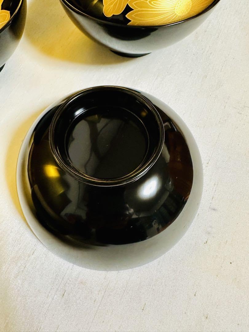 輪島塗木製　お椀　吸物椀　本金　骨董　時代蒔絵  ５脚G53 Amazon.co.jp: 輪島塗木製 お椀 吸物椀 本金 骨董 時代蒔絵 5脚