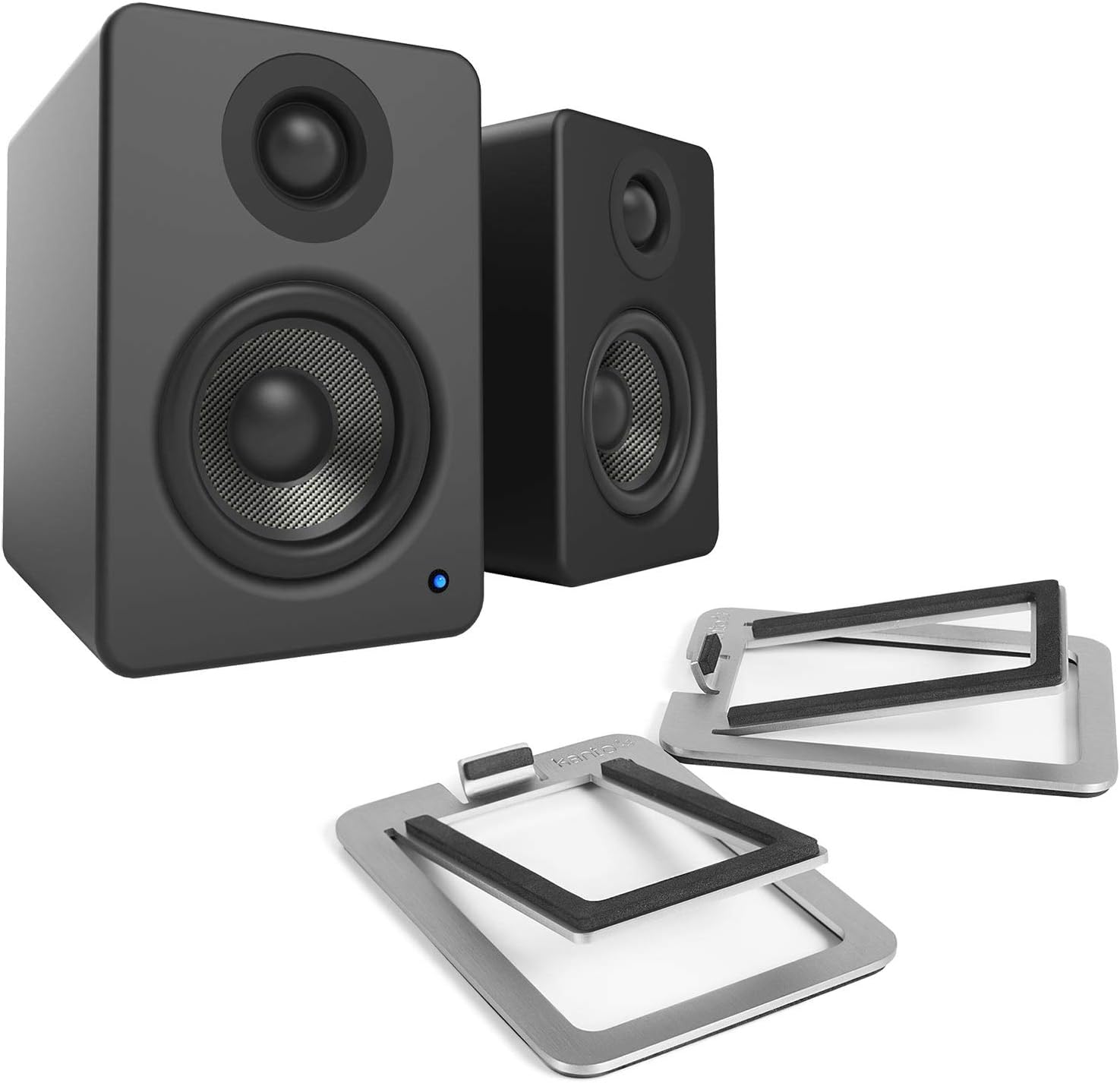 Kanto YU2 Desktop Speakers (Pair) Bundle with Kanto S2