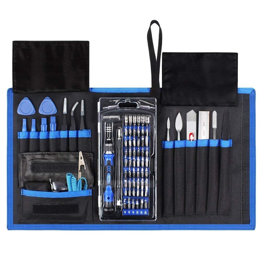 XIKART Screwdriver Tool Set Kit, Screwdriver Set, 75 in 1 Precision Repair Tool Magnetic Driver Kit with Anti-Static Wrist Strap, Flexible Shaft, Extension Rod for Home Appliance, Computer,