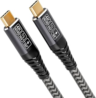 CAKOBLE Cable USB C vers USB C 20 Gbps, Câble USB 3.2 Gen2, 100W 20V/5A câble usbc charge rapide, Transmission vidéo 4K @ 60Hz pour téléphones mobiles, moniteurs, dispositifs USBC 2M
