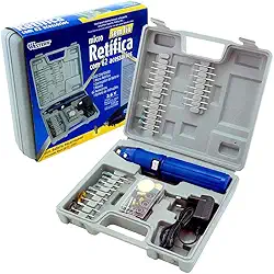 Mini Micro Retifica Eletrica Bivolt 62 Acessorios Western S/Fio + Maleta Western R-60