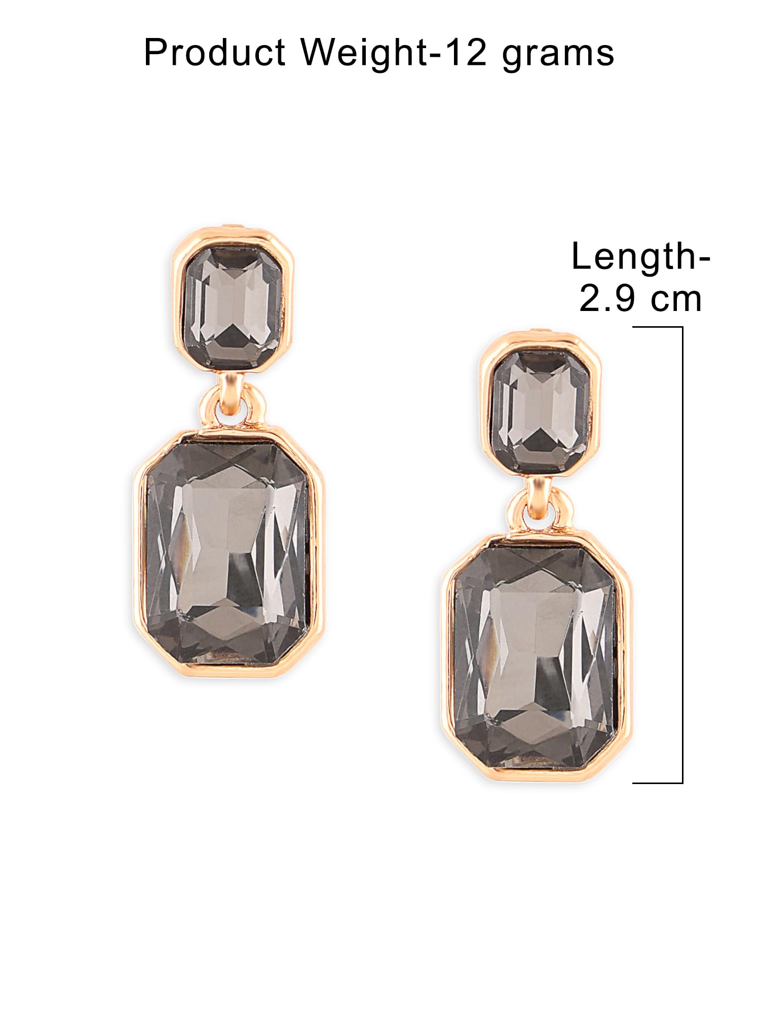 Crystal Shine Stones Studded Stud Earrings - ZPFK16216