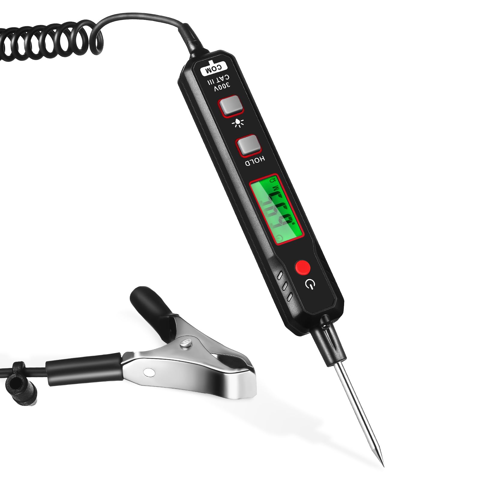 GALPADA Spannungsprüfer Kompakter Abs LCD mit Display Elektrischer Digitaler Material Tester Schaltungstests im Fahrzeugbereich