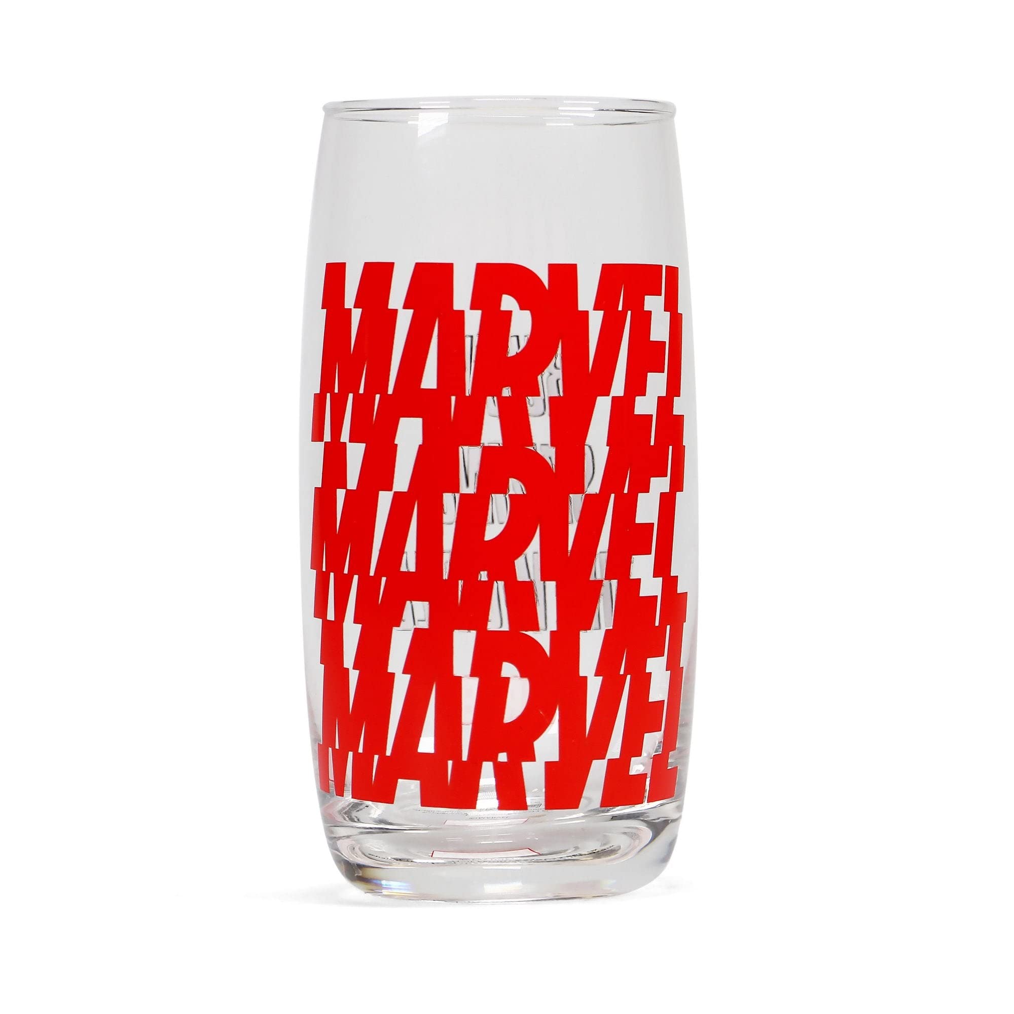 Half Moon Bay Red Marvel Glass Tumbler – Marvel Logo, Gl01mv13