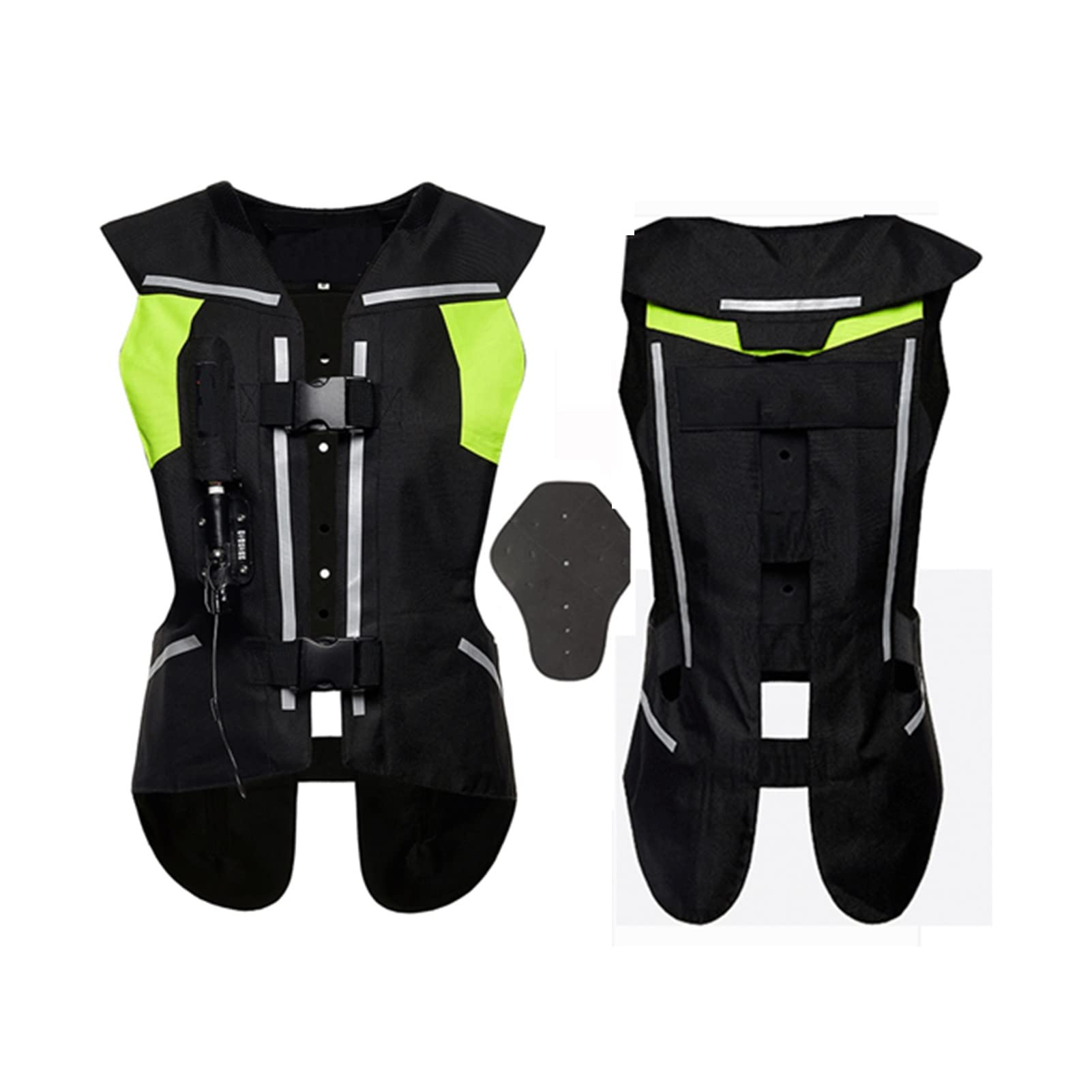 Alta Visibilidad, Chaleco De Airbag De La Motocicleta. Chaleco De Airbag Con Forro Trasero Desmontable Adecuado for Motocicletas Al Aire Libre, Bicicletas, Equitación, Etc.