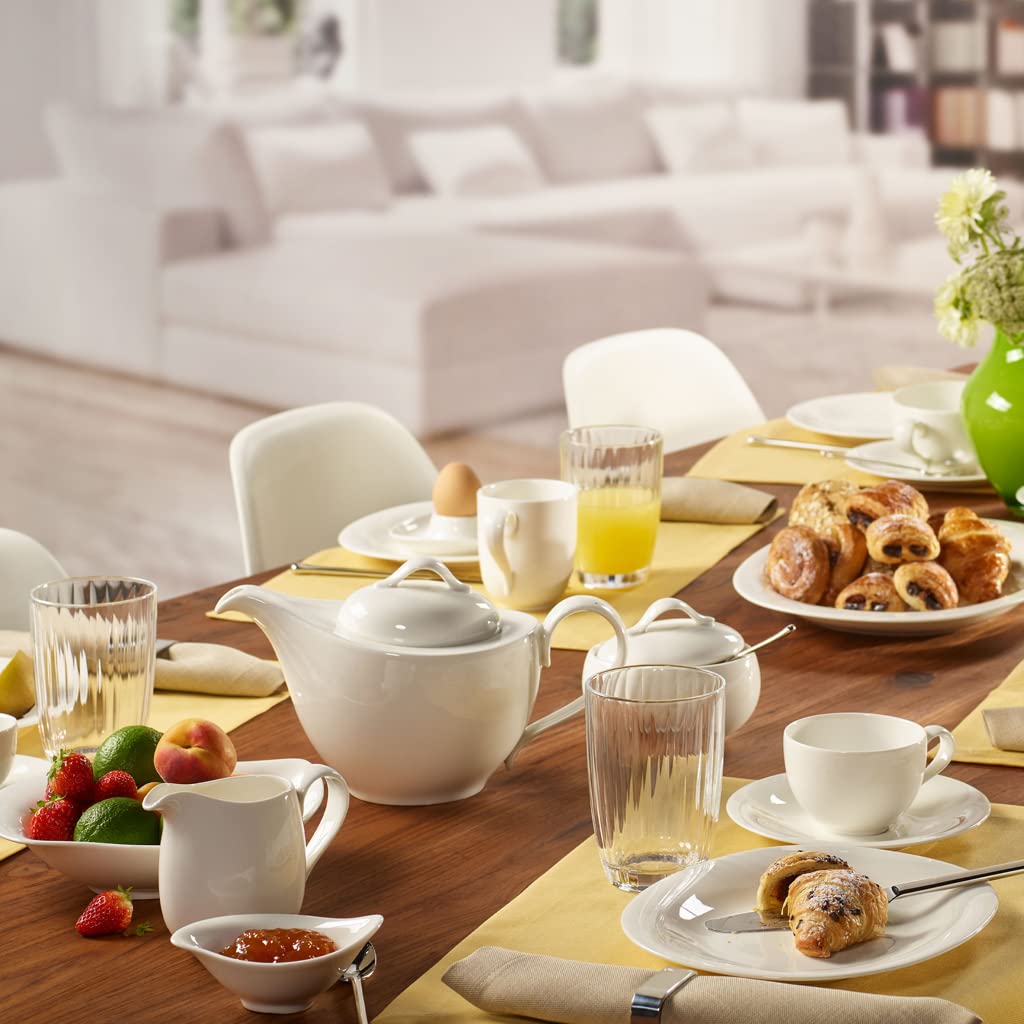 Villeroy & Boch New Cottage Basic Teiera, 1,2 L, Porcellana Premium, Bianco